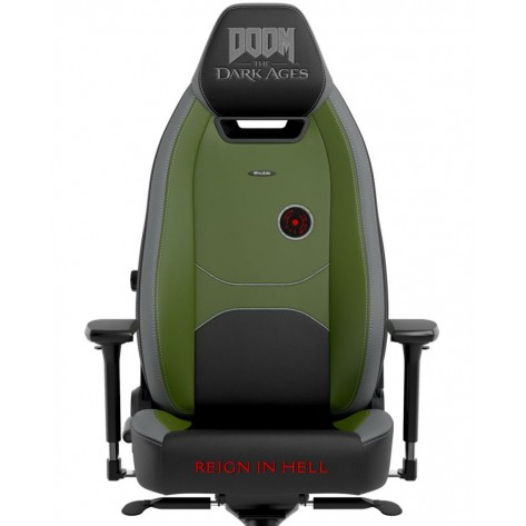 Гейминг стол noblechairs - DOOM: The Dark Ages Edition, зелен/черен
