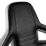 Гейминг стол noblechairs - EPIC, естествена кожа, черен/бял/червен