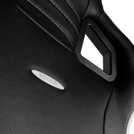 Гейминг стол noblechairs - EPIC, естествена кожа, черен/бял/червен