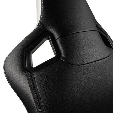 Гейминг стол noblechairs - EPIC, естествена кожа, черен/бял/червен