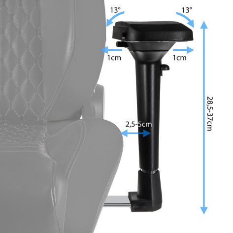 Гейминг стол noblechairs - EPIC, естествена кожа, черен/бял/червен