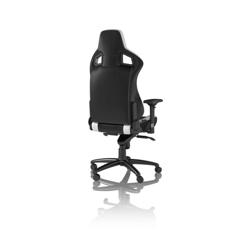 Гейминг стол noblechairs - EPIC, естествена кожа, черен/бял/червен