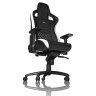 Гейминг стол noblechairs - EPIC, естествена кожа, черен/бял/червен