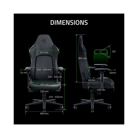 Гейминг стол Razer - Iskur V2 NewGen, черен