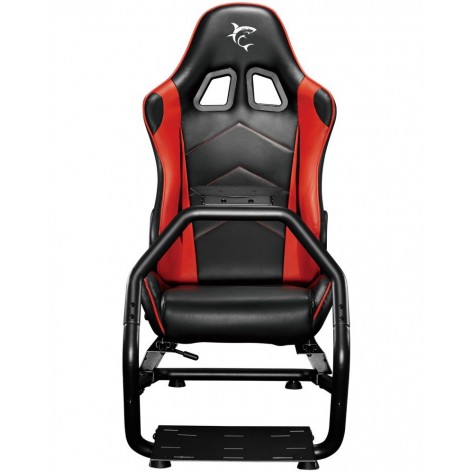 Гейминг стол White Shark - RSC-303 King of speed, рейсинг симулатор, черен/червен