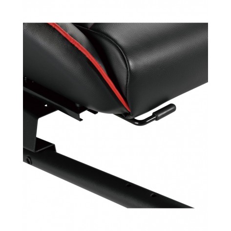 Гейминг стол White Shark - RSC-303 King of speed, рейсинг симулатор, черен/червен