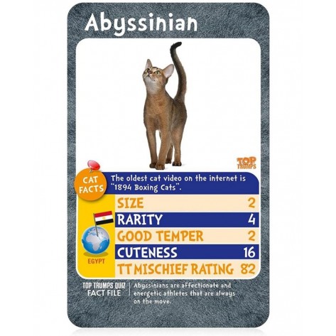 Игра с карти Top Trumps: Cats - Детска