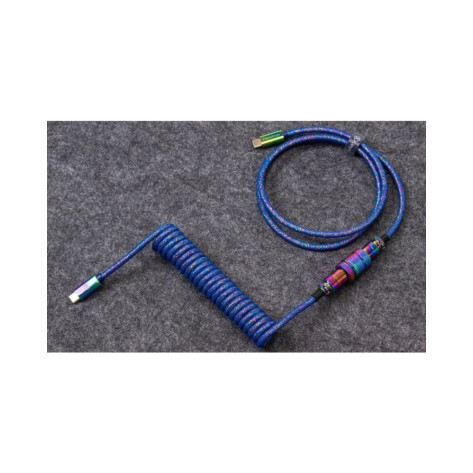 Кабел за клавиатура Keychron – Aviator, USB-C, 1.08 m, черен/дъга