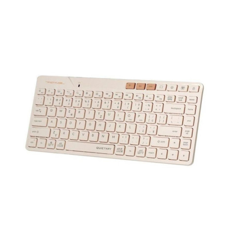 Клавиатура A4Tech - Fstyler FBK26C AS, безжична, QuietKey, Cafe Latte