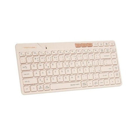 Клавиатура A4Tech - Fstyler FBK26C AS, безжична, QuietKey, Cafe Latte