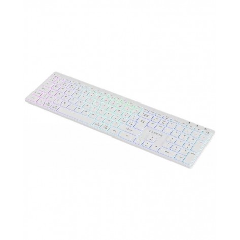 Клавиатура Canyon - HKB-W11, безжична, бяла