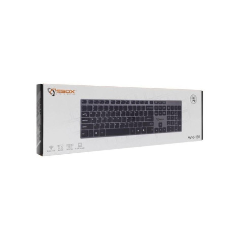Клавиатура SBOX - WK-131, безжична, сива