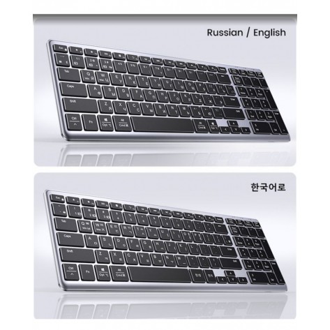 Клавиатура Ugreen - KU005, безжична, сива/черна