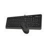 Комплект клавиатура и мишка A4Tech - Fstyler F1010S, жичен, черен/сив