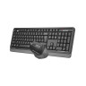 Комплект клавиатура и мишка A4Tech - Fstyler FGS1035Q, безжичен, сив