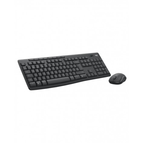 Комплект клавиатура и мишка Logitech - MK370, безжичен, графит