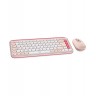 Комплект клавиатура и мишка Logitech - POP ICON COMBO, безжичен, Rose & Off White