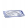 Комплект клавиатура и мишка Logitech - POP ICON COMBO, безжичен, Lilac & Off White