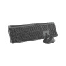 Комплект клавиатура и мишка Logitech - Signature Slim Combo, MK950, безжичен, графит