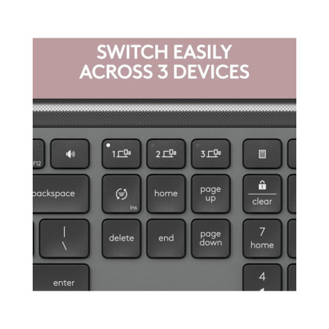 Комплект клавиатура и мишка Logitech - Signature Slim Combo, MK950, безжичен, графит