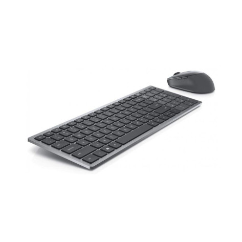 Комплект мишка и клавиатура Dell - KM7120W, безжичен, сив