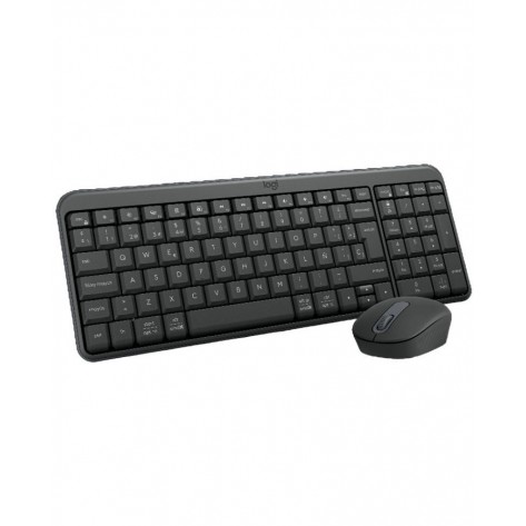 Комплект мишка и клавиатура Logitech - MK250, безжичен, графит