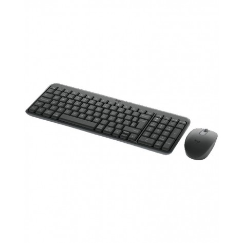 Комплект мишка и клавиатура Logitech - MK250, безжичен, графит