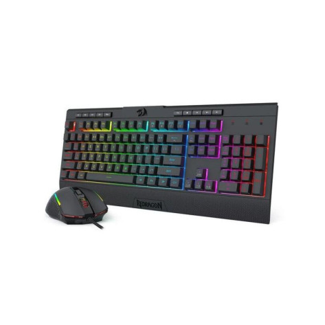 Комплект мишка и клавиатура Redragon - S151, безжичен, RGB, черен
