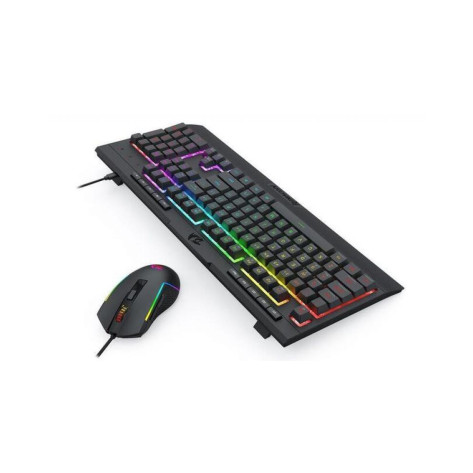 Комплект мишка и клавиатура Redragon - S151, безжичен, RGB, черен