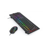 Комплект мишка и клавиатура Redragon - S151, безжичен, RGB, черен