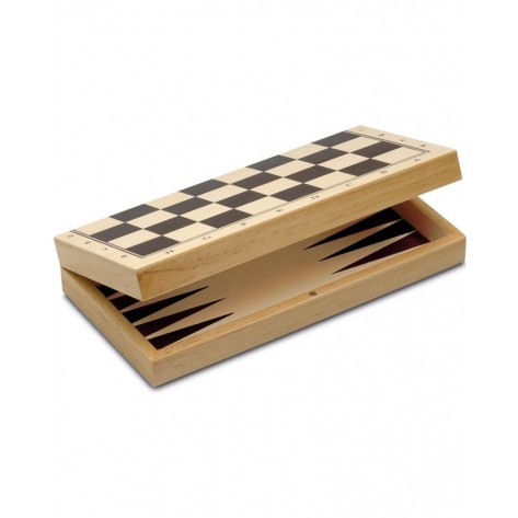 Комплект настолни игри 3 в 1 - Шах, Табла и Дама