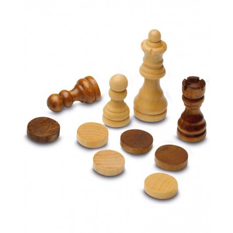 Комплект настолни игри 3 в 1 - Шах, Табла и Дама