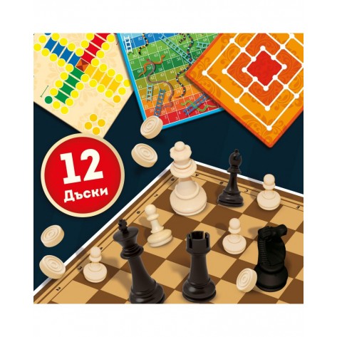 Комплект настолни игри Lisciani Ludoteca - Колекция от 100+ класически игри (Специално издание)