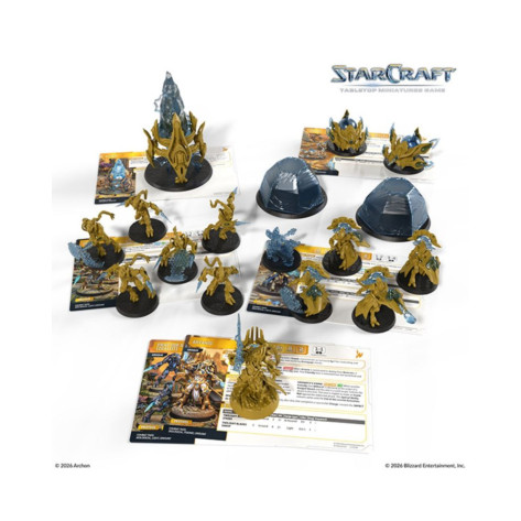 Комплект настолни игри StarCraft: Two Player Starter Set и Protoss Starter Set и подложка за мишка