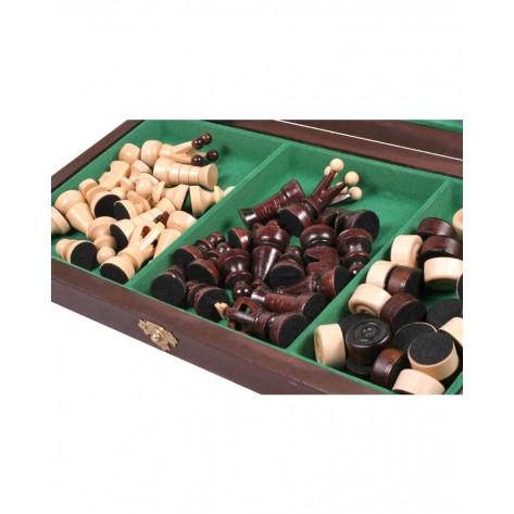 Комплект шах и дама Sunrise - 35 x 17.5 x 4 cm