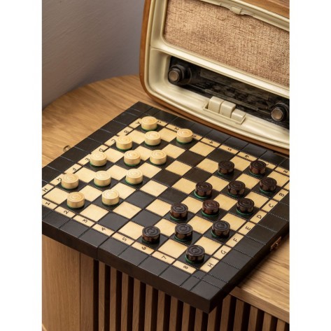 Комплект шах и дама Sunrise - 35 x 17.5 x 4 cm