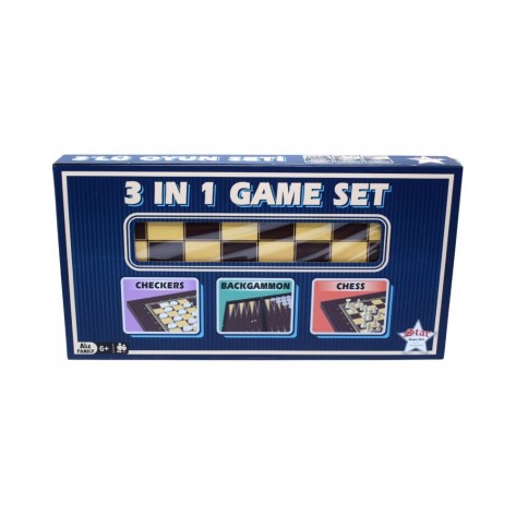 Комплект шах, табла и дама Star - 3 в 1 Game Set, 48 x 48 см