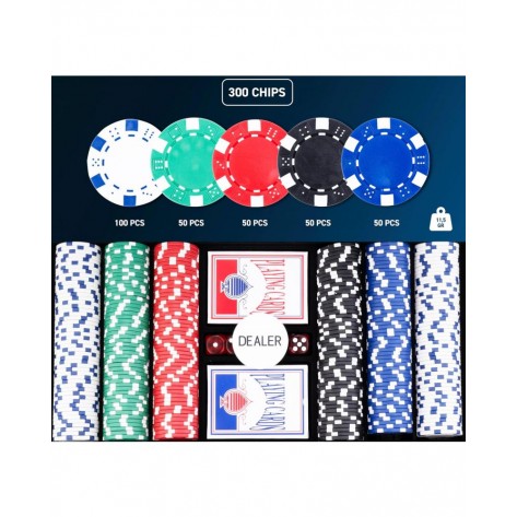 Комплект за покер - 300 покер чипа (куфар)