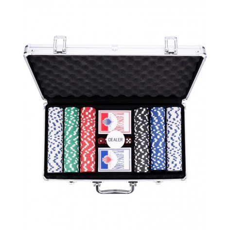 Комплект за покер - 300 покер чипа (куфар)