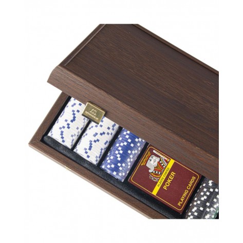 Комплект за покер Manopoulos - Тъмен орех