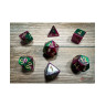 Комплект зарове Chessex Gemini Green-Purple/Gold Polyhedral (7 бр.)