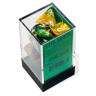 Комплект зарове Chessex - Gemini Polyhedral Dice Set, Gold-Green/White (7 бр.)
