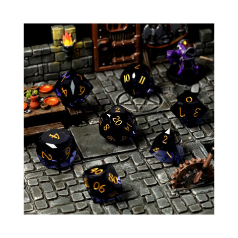 Комплект зарове GlassStaff - Glass RPG Dice Set, Amethystum Arcana (7 бр.)