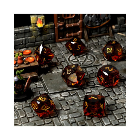 Комплект зарове GlassStaff - Glass RPG Dice Set, Emberion (7 бр.)