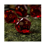 Комплект зарове GlassStaff - Glass RPG Dice Set, Ruby Reckoning (7 бр.)
