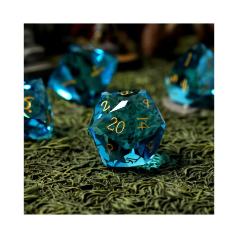 Комплект зарове GlassStaff - Glass RPG Dice Set, Saphrium Eternal (7 бр.)