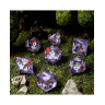 Комплект зарове GlassStaff - Liquid Core RPG Dice Set, Sakura Drift (7 бр.)