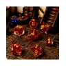 Комплект зарове GlassStaff - Liquid Core RPG Dice Set, Hemomancery (7 бр.)