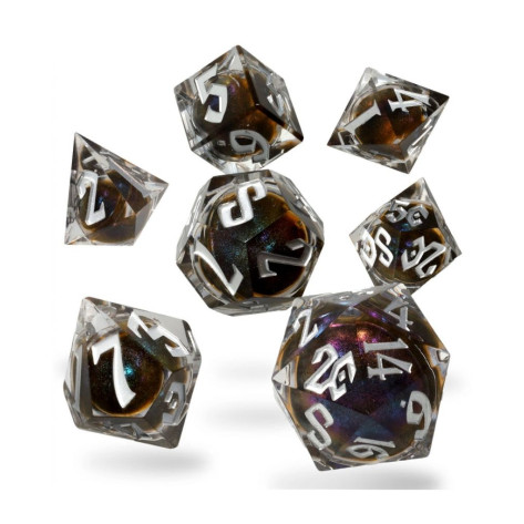 Комплект зарове GlassStaff - Liquid Core RPG Dice Set, Phantasm Fluxcore (7 бр.)