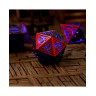 Комплект зарове GlassStaff - Metal RPG Dice Set, Runeflare (7 бр.)